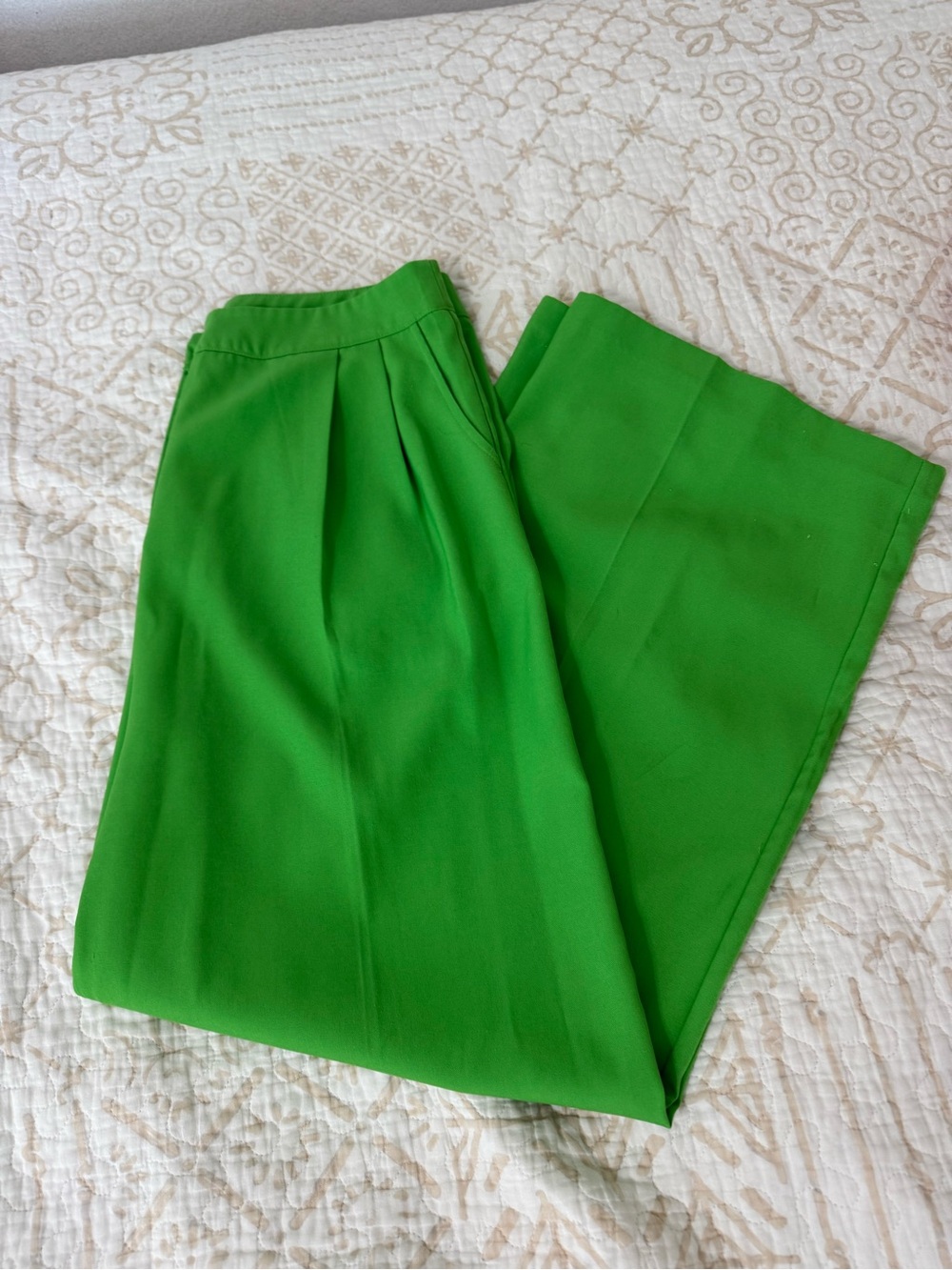 bright green trouser pants